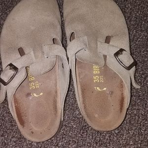 Birkenstock suede slip ons